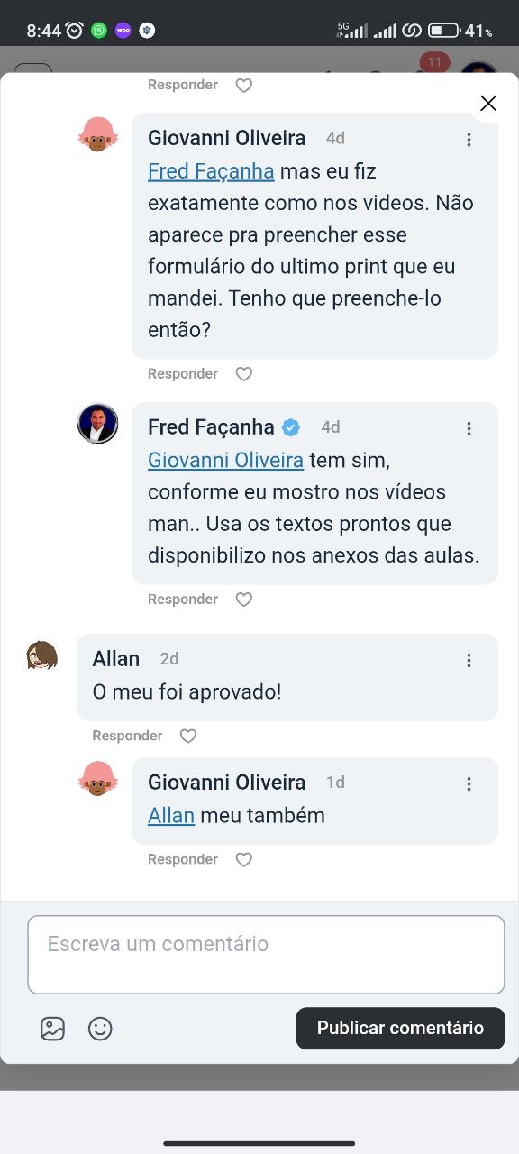 Depoimento real de aluno